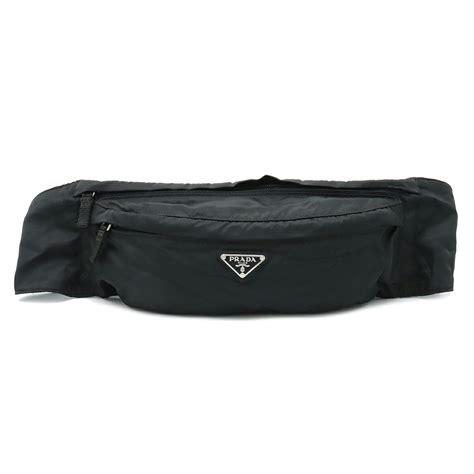 prada waist pouch va0252 black|Prada vela belt bag.